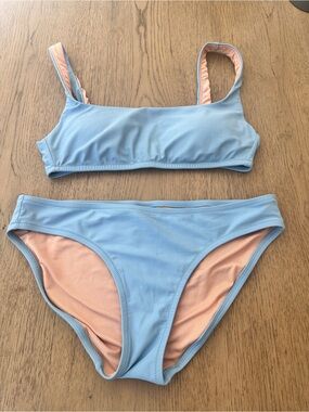 J. Crew Light Blue Two-Piece Swimwear